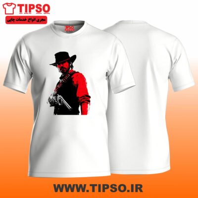 تیشرت سفید طرح آرتور مورگان – Arthur Morgan | چاپ DTF باکیفیت